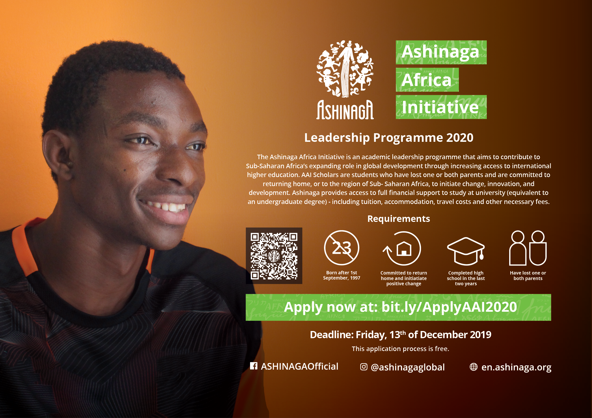 Scholarship: Ashinaga Africa Initiative Registration 2020