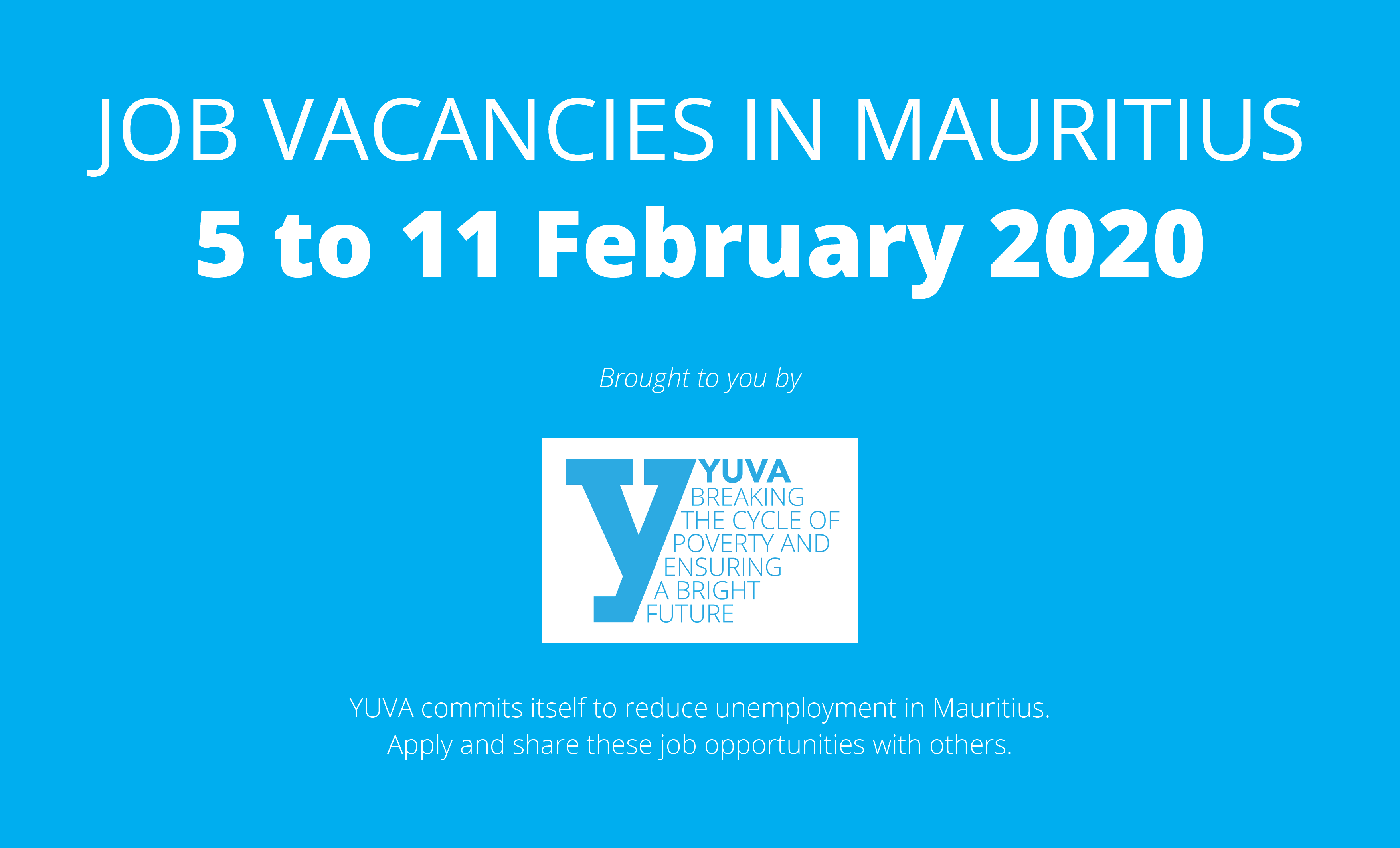 Job Vacancies appearing in Mauritian Newspapers from 5 to 11 February 2020