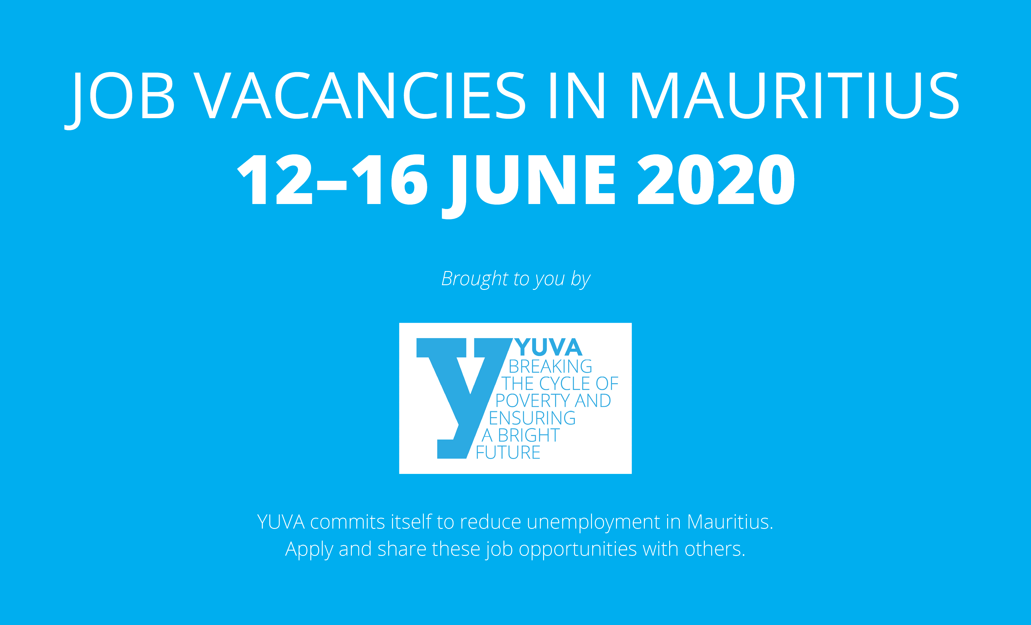 Job Vacancies appearing in Mauritian Newspapers from 12 to 16 June 2020