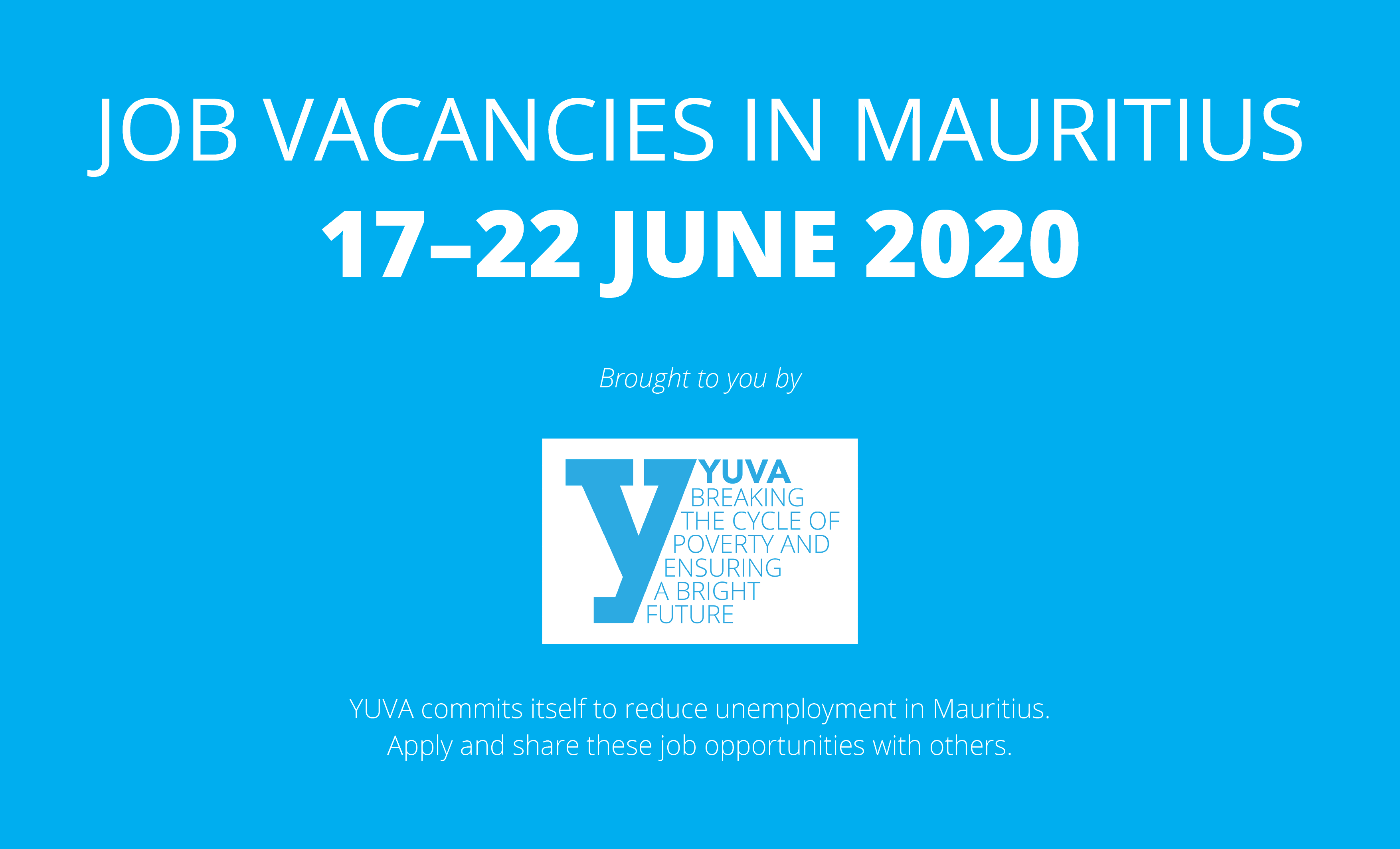 Job Vacancies appearing in Mauritian Newspapers from 17 to 22 June 2020