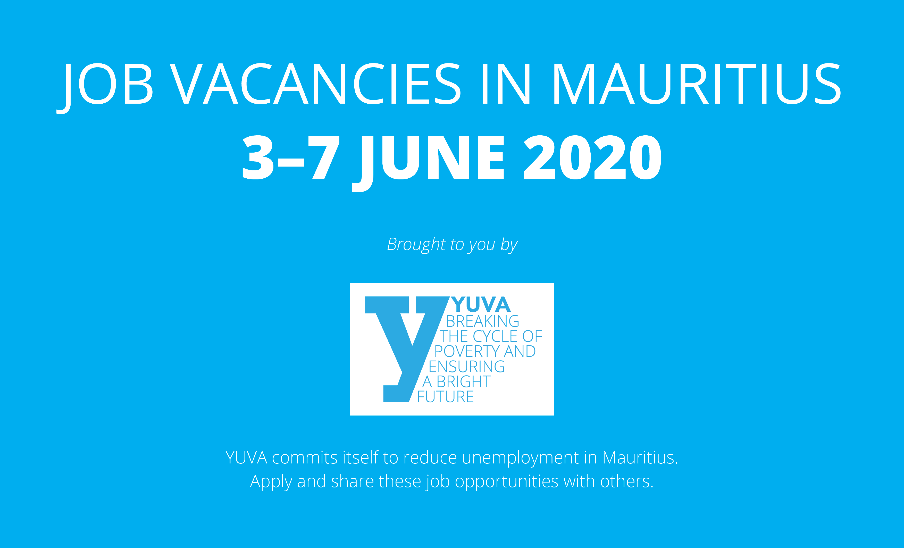Job Vacancies appearing in Mauritian Newspapers from 3 to 7 June 2020